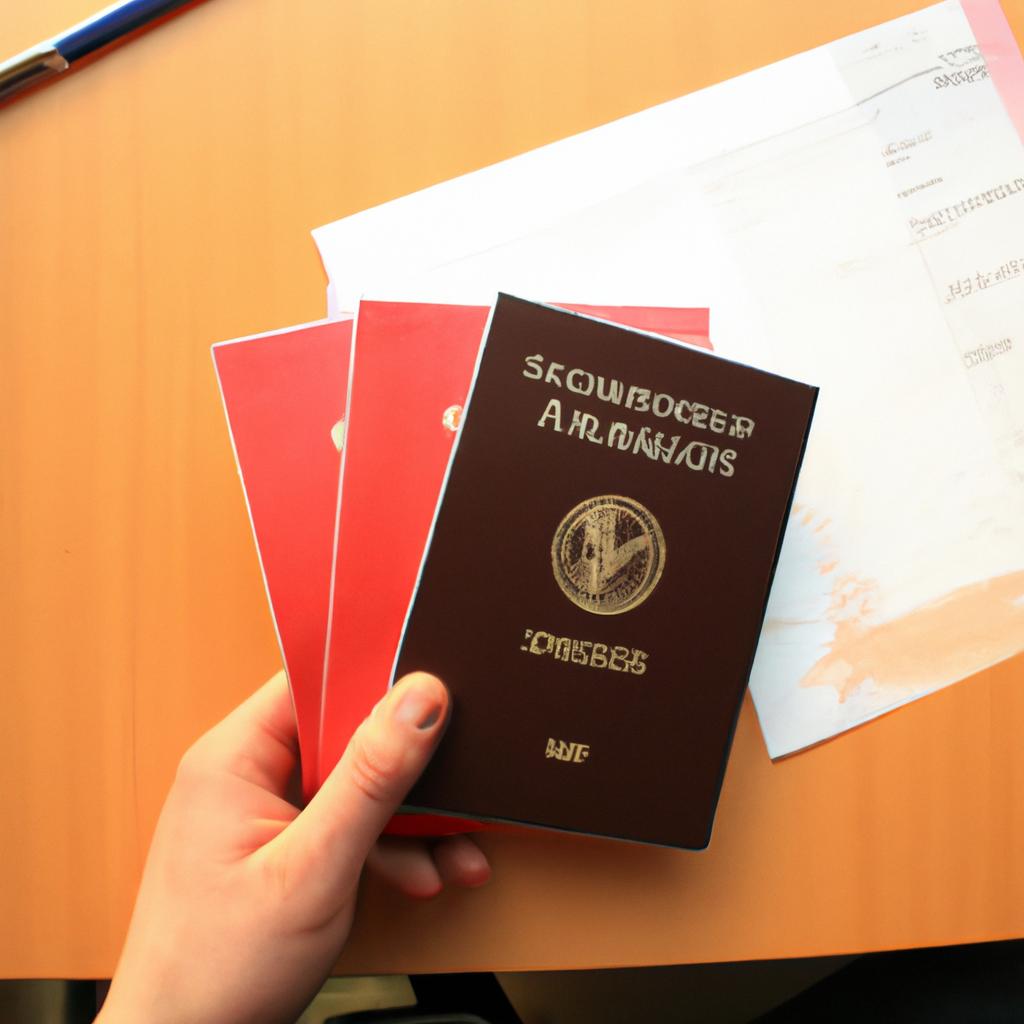 Person holding travel documents, planning